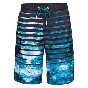 Men's Swim Trunks Quick Dry Swimwear 10" inseam with Mesh Lining Size M